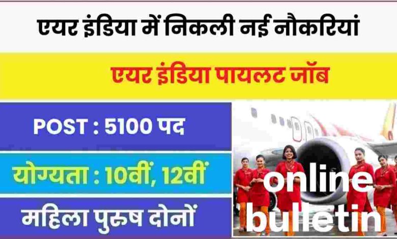 Air India Pilot Online Form 2023