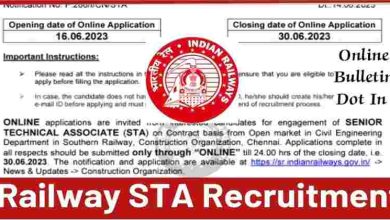 Railway STA Recruitment 2023