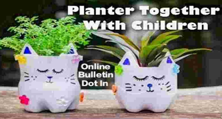 Planter Together With Children