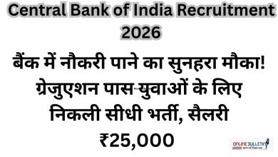 Central Bank of India Recruitment 2026