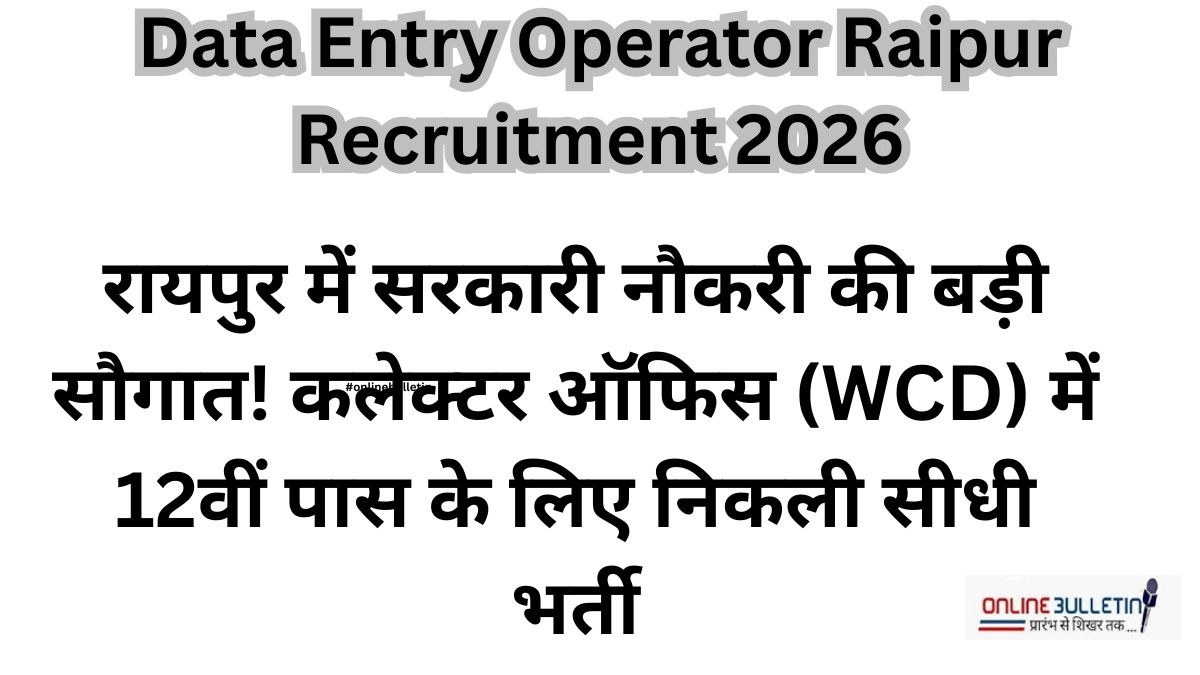 Data Entry Operator Raipur Recruitment 2026