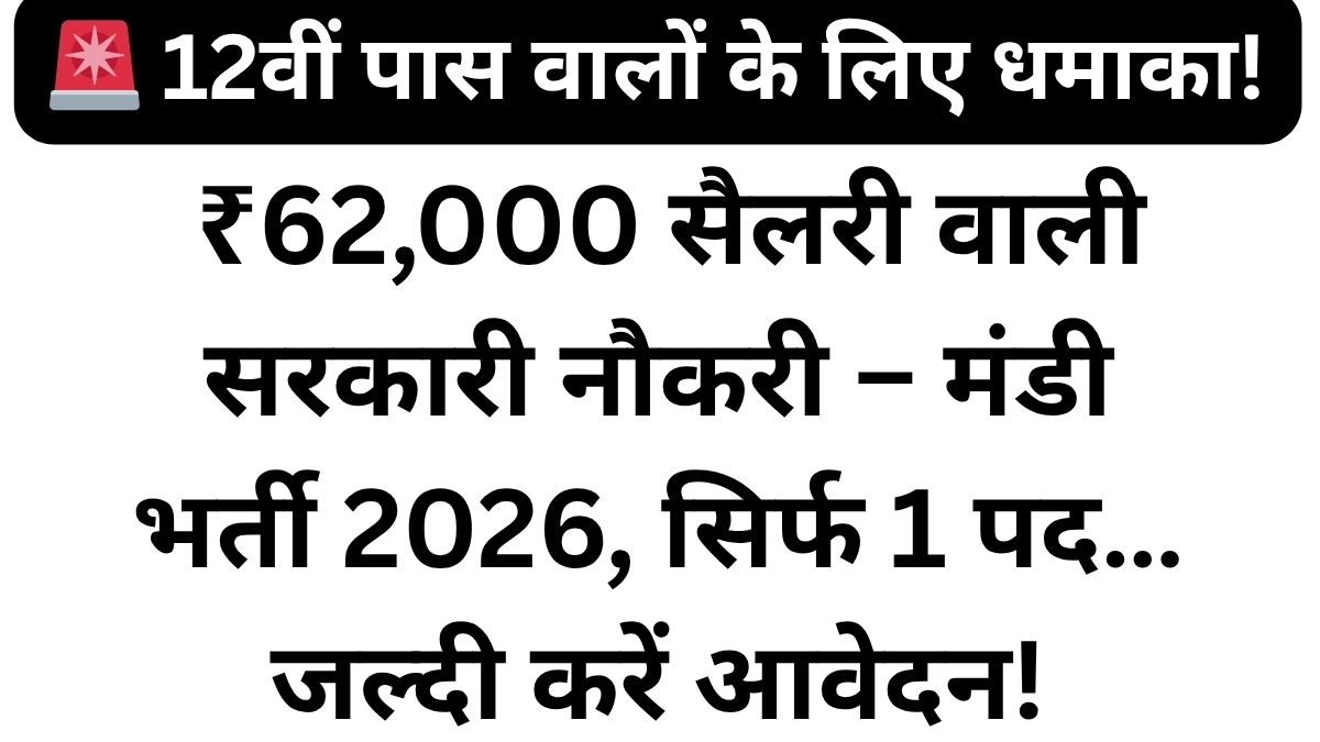 Bijapur Mandi Recruitment 2026