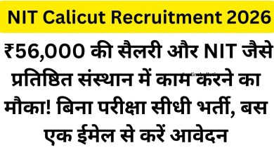  NIT Calicut Recruitment 2026-