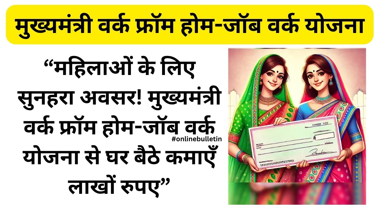 Mukhyamantri Work From Home Job Scheme Rajasthan 2026