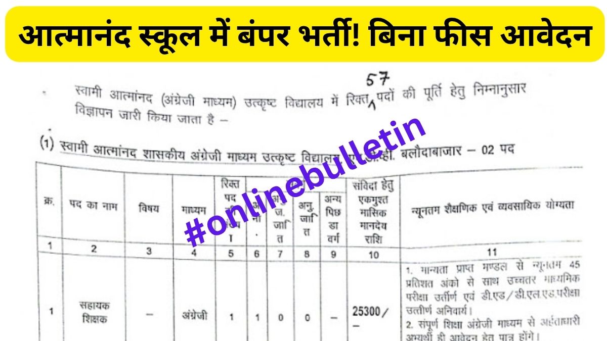 SAGES BalodaBazar Bhathapara Recruitment 2026